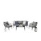 Manhattan Comfort Riviera Rope Wicker 4-Piece 5 Seater Patio Conversation Set with Cushions in Grey OD-CV015-GY - alternate 1